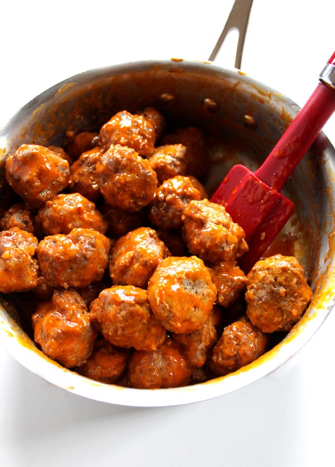 Buffalo Meat Balls with Blue Cheeese Sauce. #glutenfree