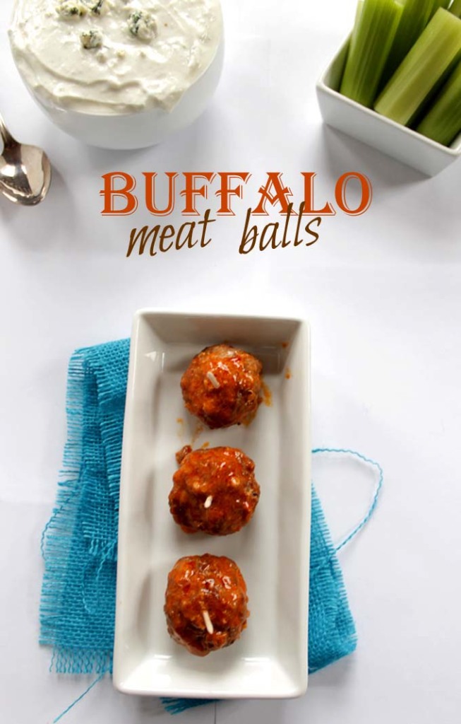 Buffalo Meat Balls with Blue Cheese Sauce. #GlutenFree