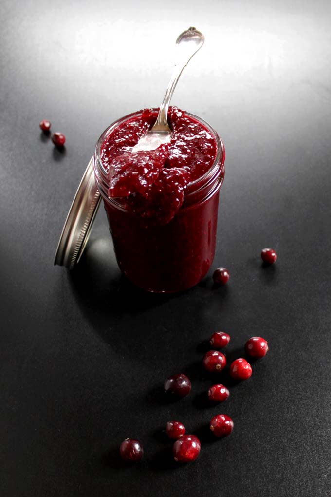 Easy Cranberry Chia Seed Jam #Vegan #GlutenFree