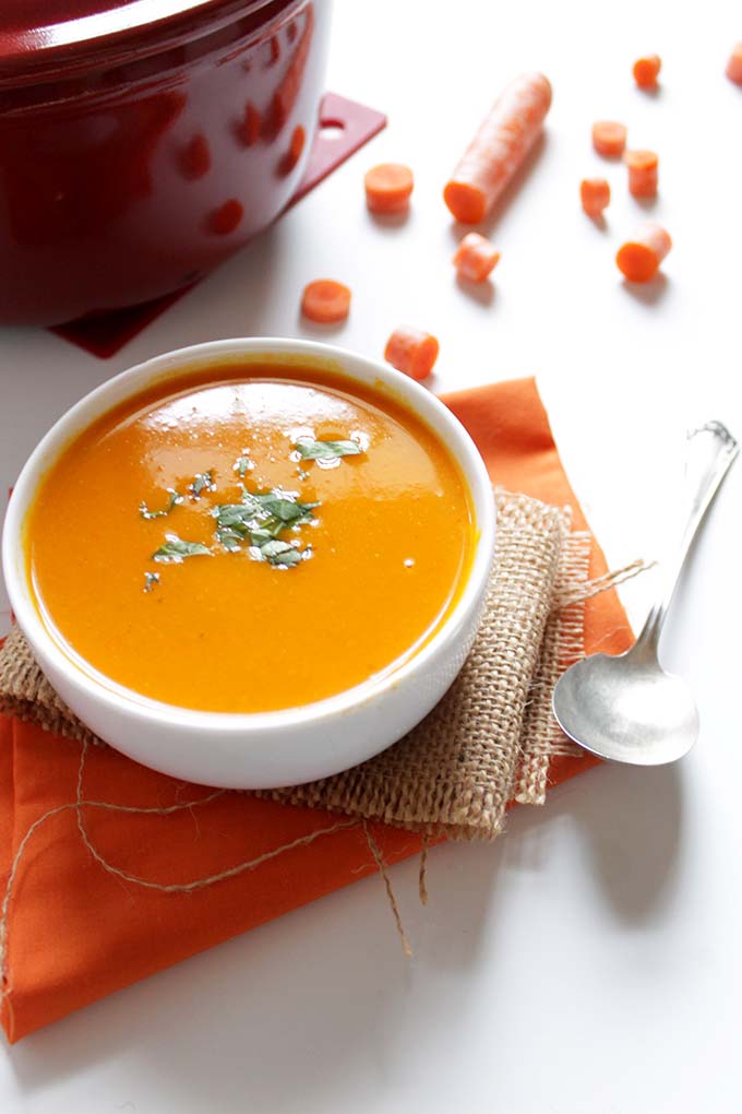 Carrot Soup. Simpe, healthy, delicious. #Glutenfree #Vegan