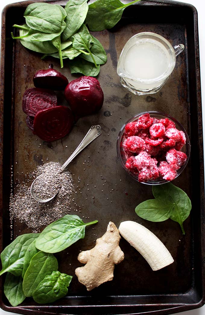 Beet and Raspberry Smoothie. #Vegan #Glutenfree
