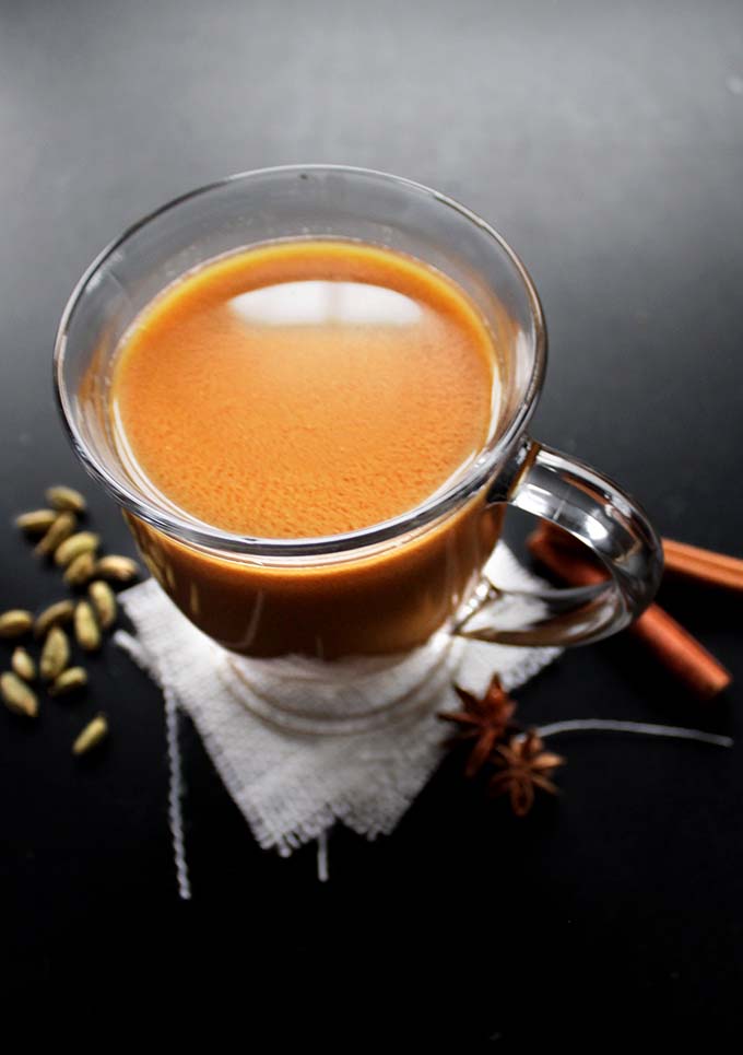 Dairy-Free Chai Tea Latte. Homemade. Easy. Comforting