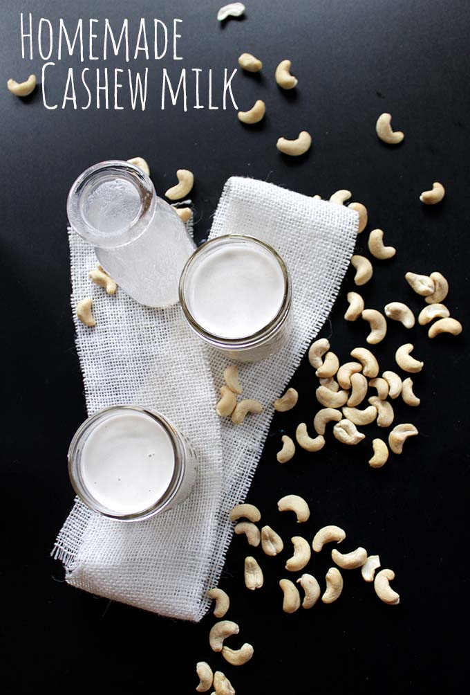 Homemade Cashew Milk. Healthy. Easy. Creamy and delicious. #vegan #glutenfree