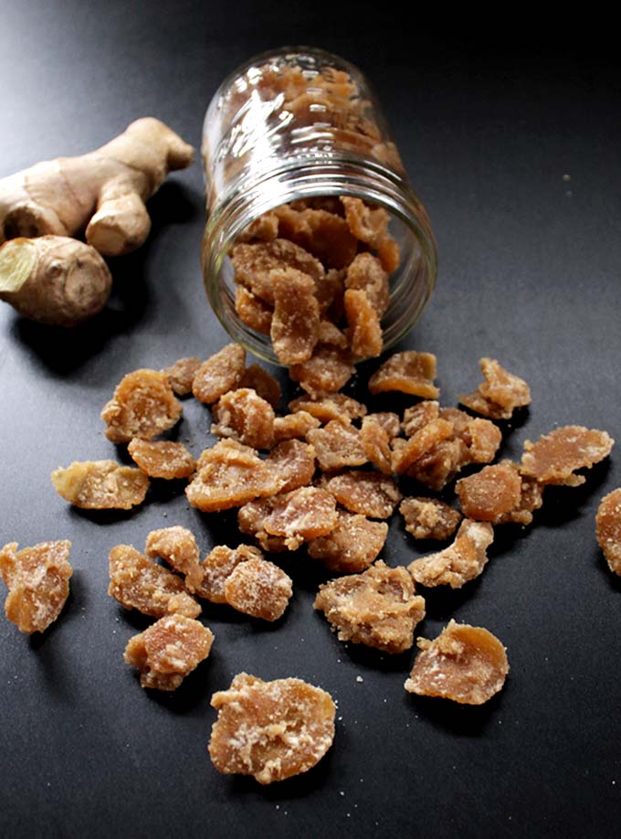 DIY Crystalized Ginger. Simple. Delicious. Healthy. Cheaper than store-bouht ginger. #crystalizedginger