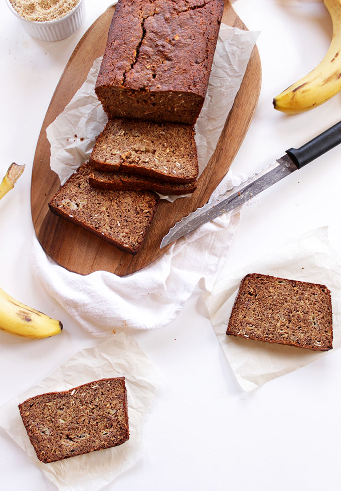 Gluten-Free Banana Bread. Made with almond flour! #GlutenFree #HomadeBread