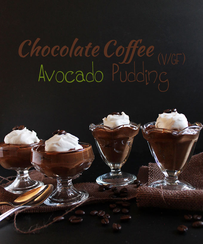 Chocolate Coffee Avocado Pudding with coconut whipped cream. decedant. healthy. rich and creamy. #vegan #refinedsugarfree