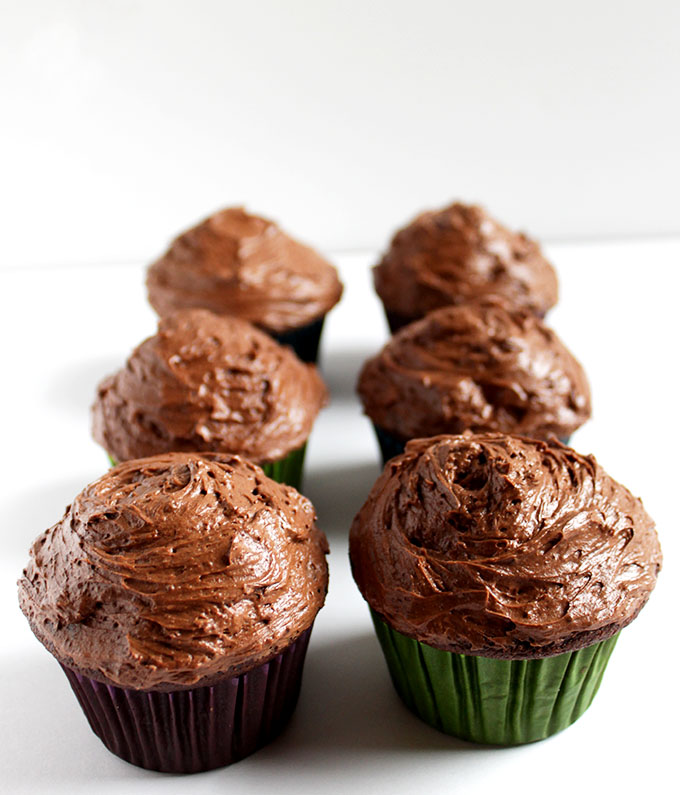 Grain Free Chocolate Cupcakes. Simple. Easy. Decidant. Made with ALmond Flour. #glutenfree #chocolate