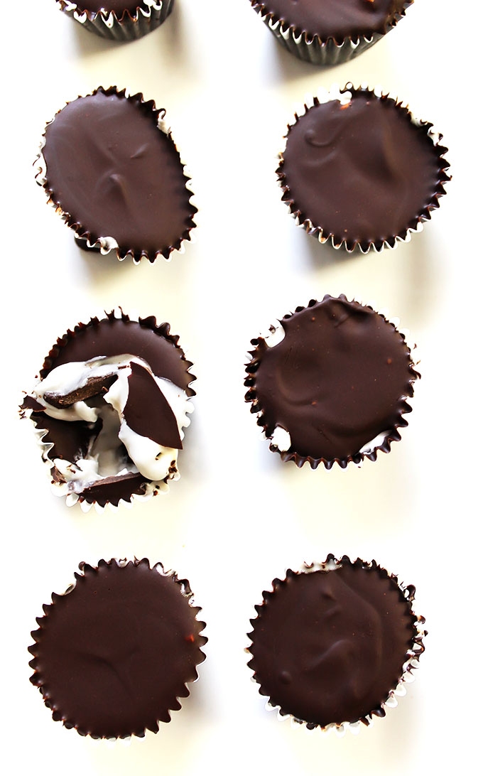 Chocolate Coconut Cream Cups. Simple to make. Only requires 4 ingredients. #vegan #glutenfree