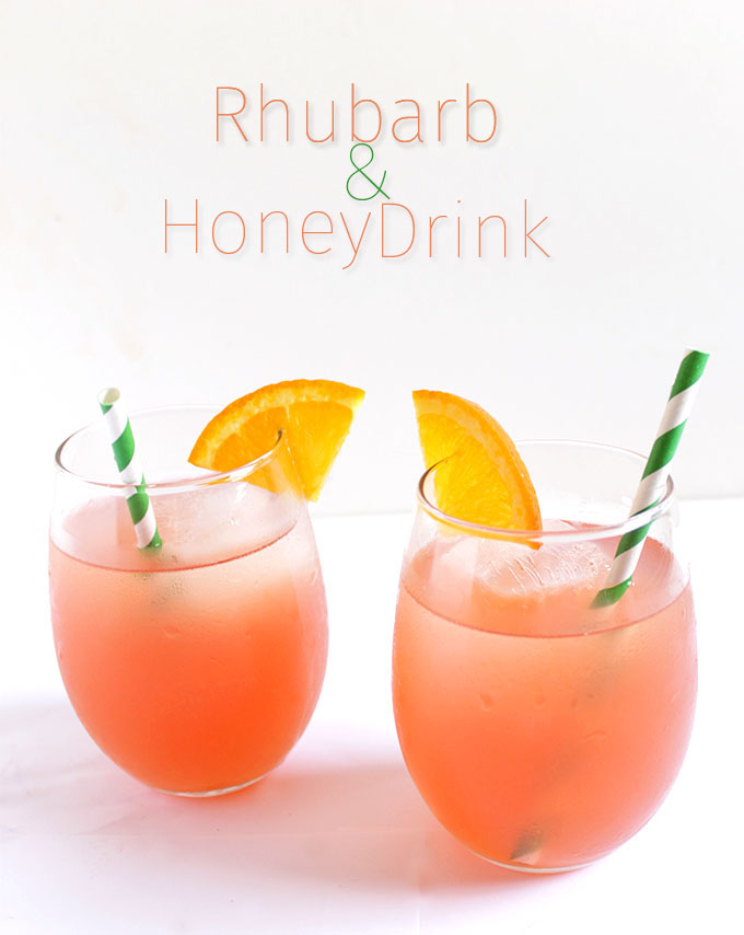 Rhubarb and honey drink. Simple. Easy. A refreshing sweet treat. #refinedsugarfree #rhubarb