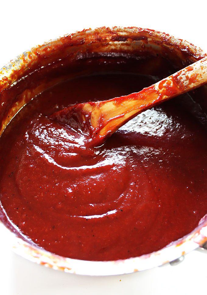 Cherry Bourbon BBQ Sauce. Swet, spicy, sticky, with a hint of cherry. #refinedsugarfree