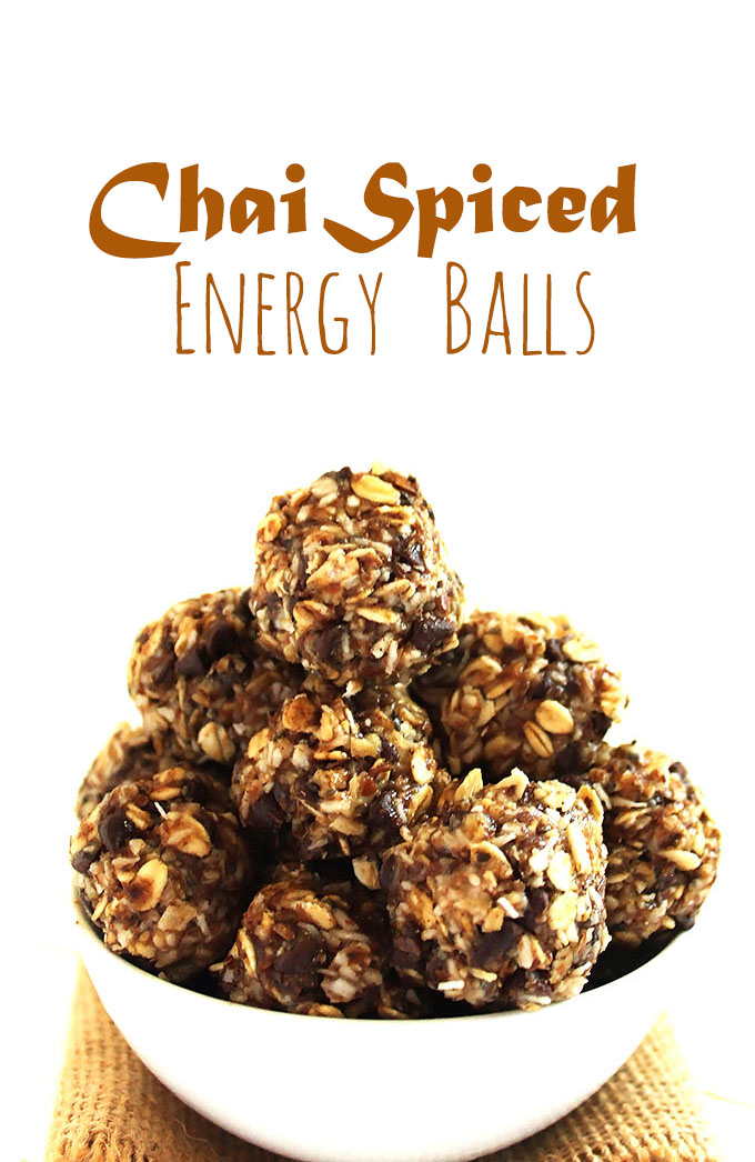 Chai Spiced Raw Energy Balls. Easy to make. The perfect delicious snack. #glutenfree