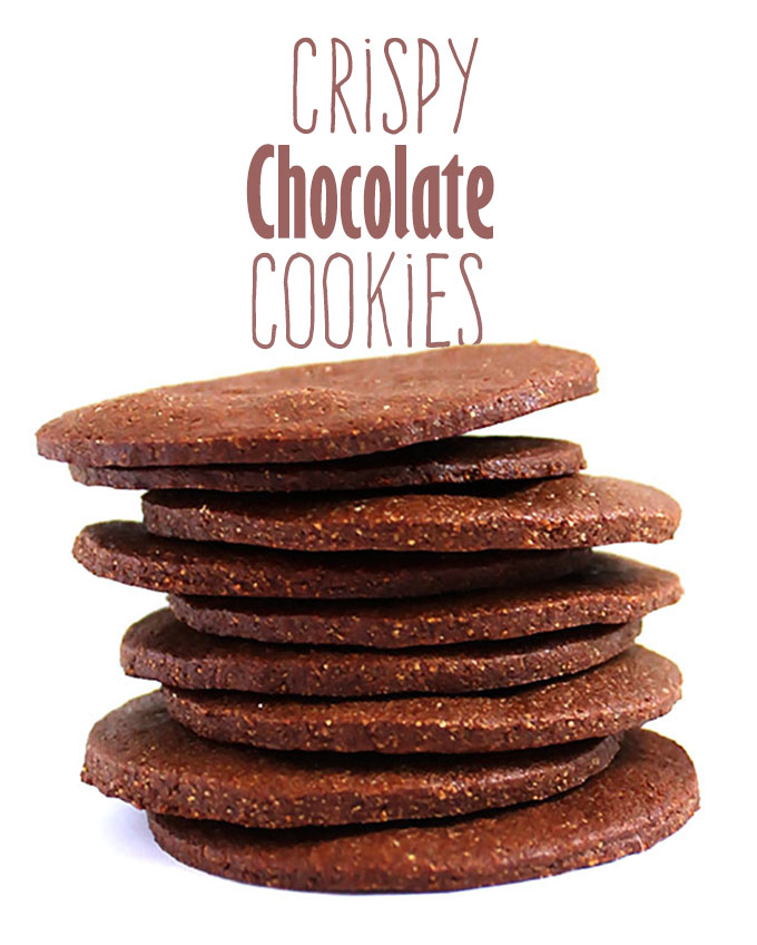 Thin and Crispy Chocolate cookies. Delicious. Satisfying. #glutenfree #refinedsugarfree #cookies | robustrecipes.com