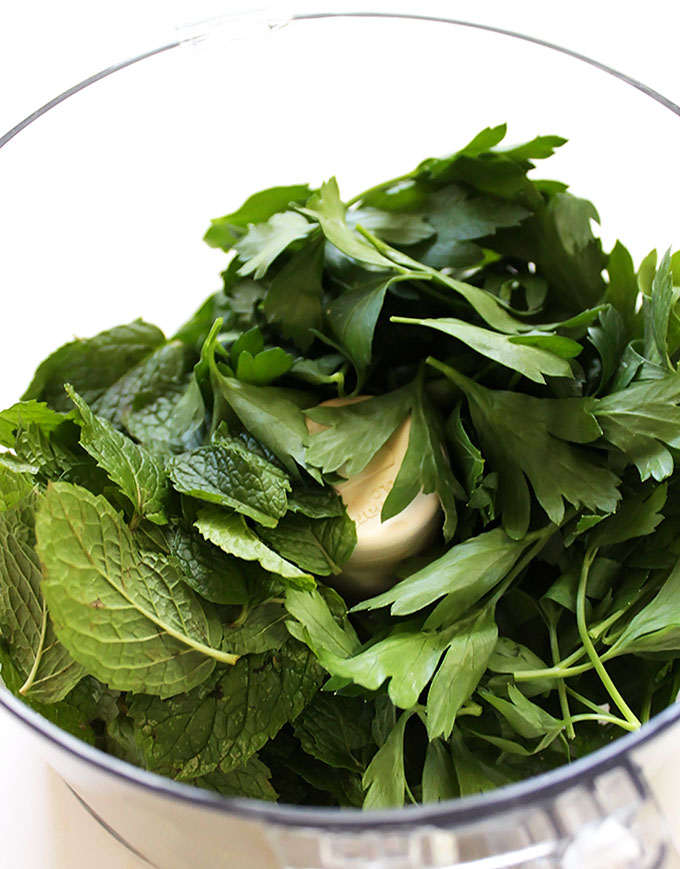Fresh mint and parsley! | robustrecipes.com