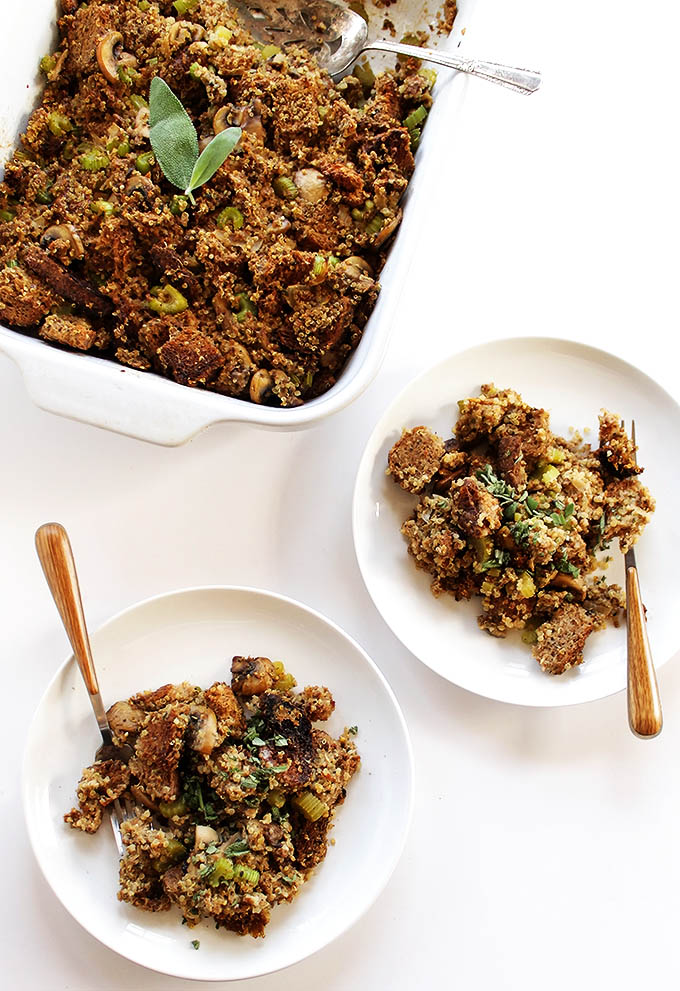 A Healthier Stuffing for Thanksgiving. Made with Ezekiel bread. Hearty, filling, healthy!
