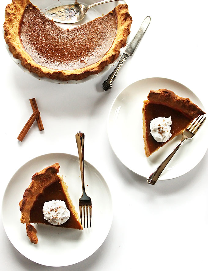 Gluten Free Pumpkin Pie. So Simple. So Delicious! Perfect for Thanksgiving!