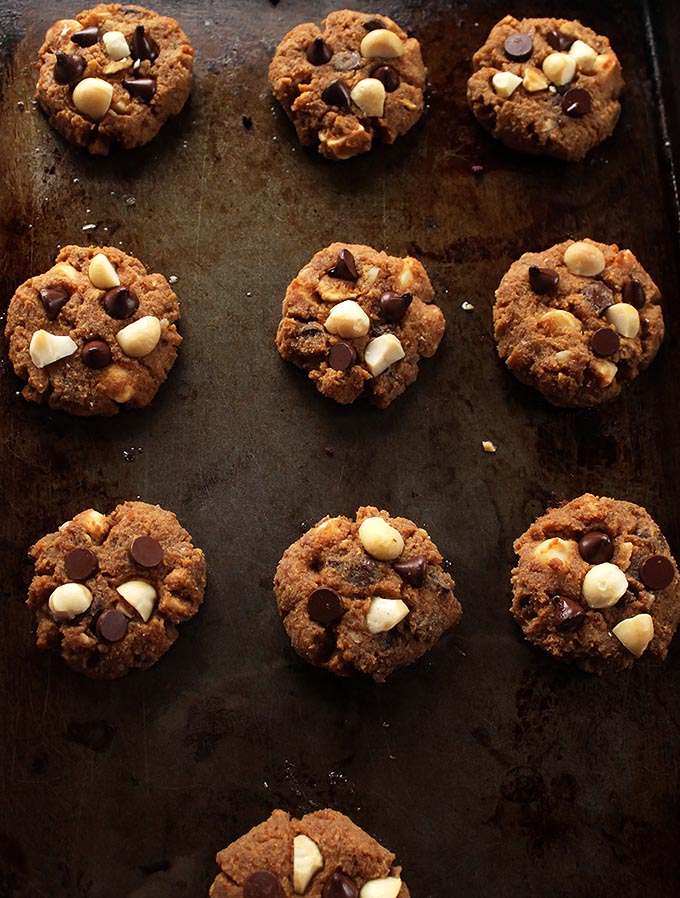 Chocolate Chip Orange Macadamia Cookies. Bursting with orange flavor, crunchy macadamia nuts, and gooy chocolate chips. Plus they are Gluten Free!