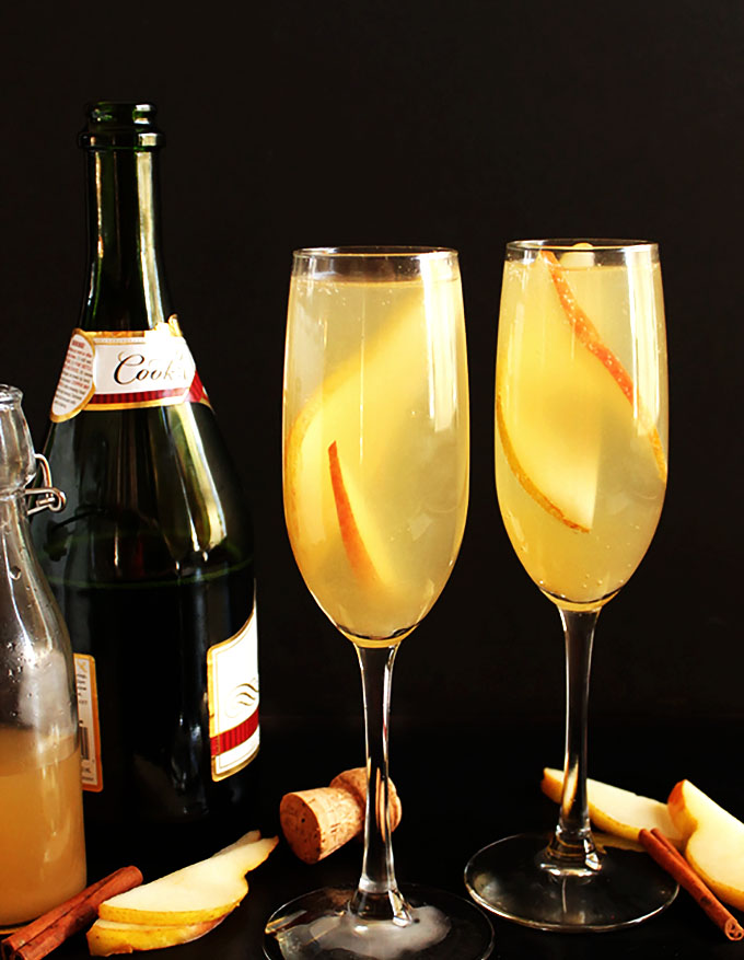 Pear Mimosa. The perfect drink for any celebration. Light and refreshing. Sweet and bubbly!