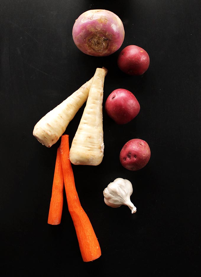 Root Veggies for Roasted Chicken and Root veggies!