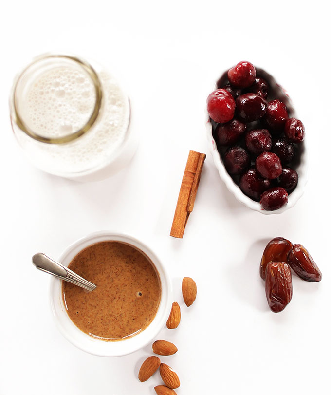 Ingredients for Cherry Almond Smoothie