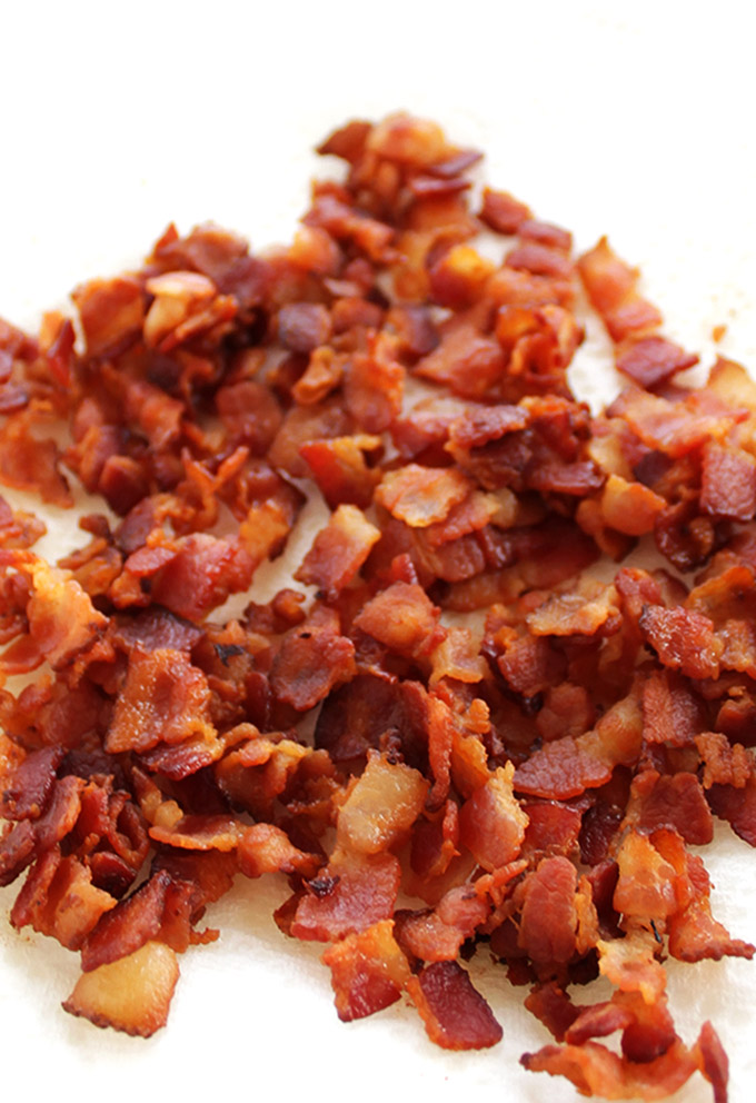 Crispy Bacon for Healthier Loaded Baked Potato Soup! | robustrecipes.com