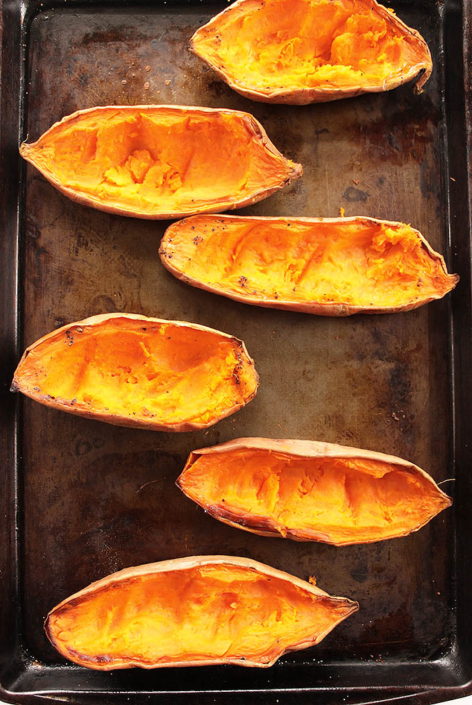 Sweet Potato Salmon Melts - Baked Sweet potatoes for salmon melts! | robustecipes.com