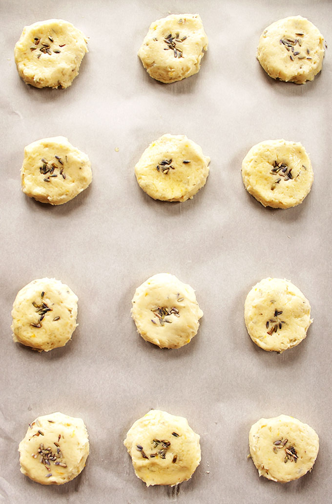 Lavender Lemon Cookies - Gluten Free/Egg Free. | robustrecipes.com
