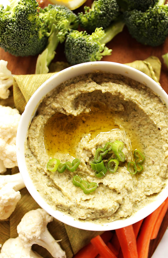 Ranch Hummus - Classic hummus meets the bold flavors of ranch. This recipe is so EASY and simple to make. It's the perfect addition to any veggie platter! Great for summer time parties! Vegan/Gluten Free.