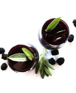 Blackberry Sage Red Wine Sangria - An EASY, refreshing sangria that's perfect for summertime parties. It's bursting with sweet blackberries and has hints of earthy sage. Vegan/Gluten Free.