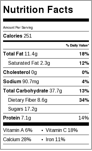 Chocolate Peanut Butter Banana Smoothie - Nutrition Facts