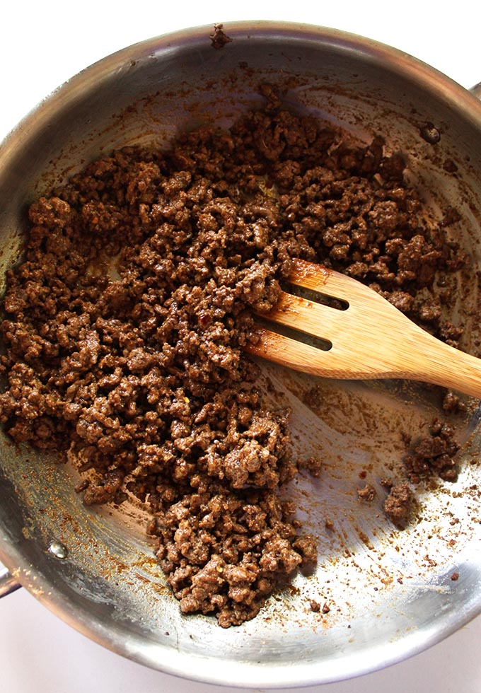 Ground Beef for Healthy Taco Salad