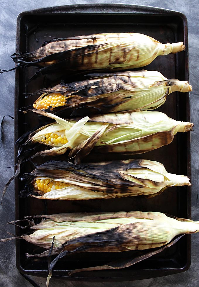 Grilled Corn with Spicy Chipotle Sauce