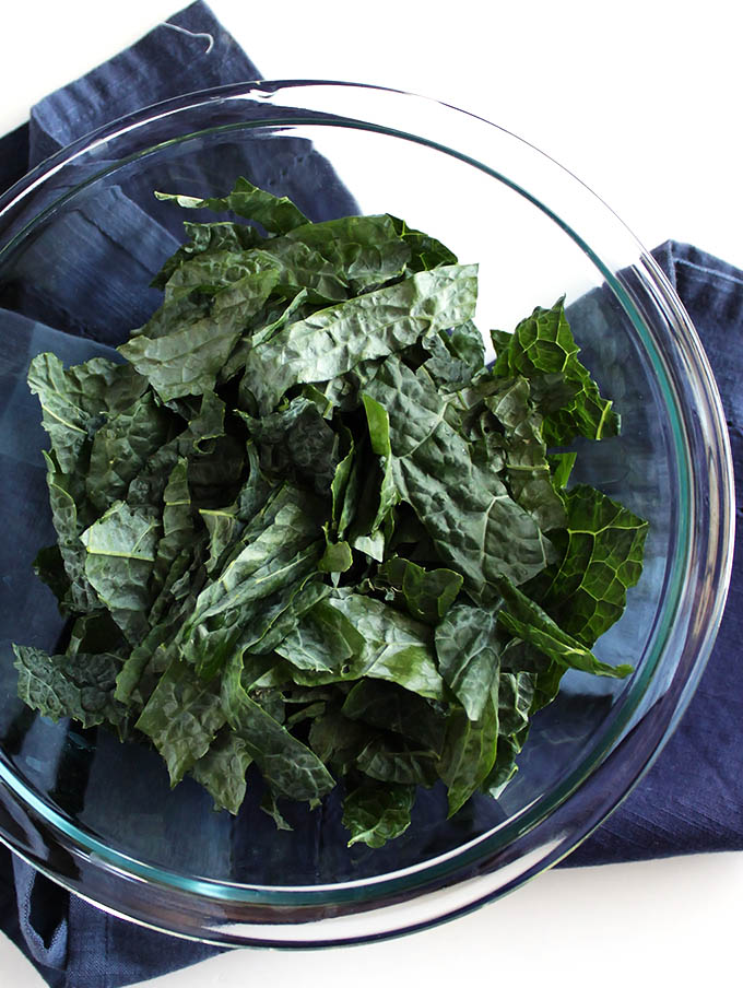 kale for fall kale salad with roasted delicata squash