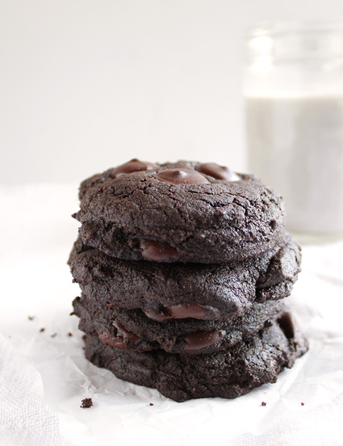 Gluten Free Chocolate Cookies - These cookies are sooo good! Soft, rich, and chocolate-y! This recipe is EASY to make and is perfect for all your baking needs! Gluten Free/Dairy Free/Refined Sugar Free | robustrecipes,com