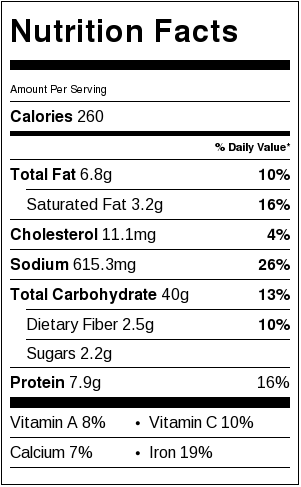 Brown Rice Spring Risotto - Nutrition Facts