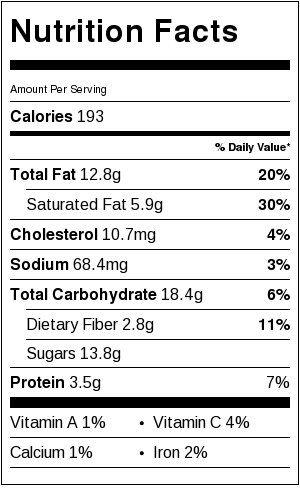 berry chocolate chip cookies (gluten free) - nutrition facts