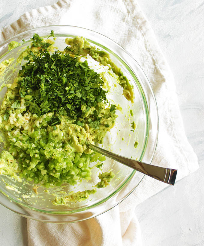 The BEST Ever Guacamole - Guacamole is a simple Mexican dip made with mashed avocados, lime juice, cilantro, garlic, and jalapenos. Serve it with tortilla chips for dipping! Also great as an appetizer or side dish to any Mexican food. Bonus points if you serve it with a margarita! One of our favorite/most made recipes! So YUM! #guacamole #avocados #glutenfree #Mexicanfood #vegan #vegetarian | robustrecipes.com