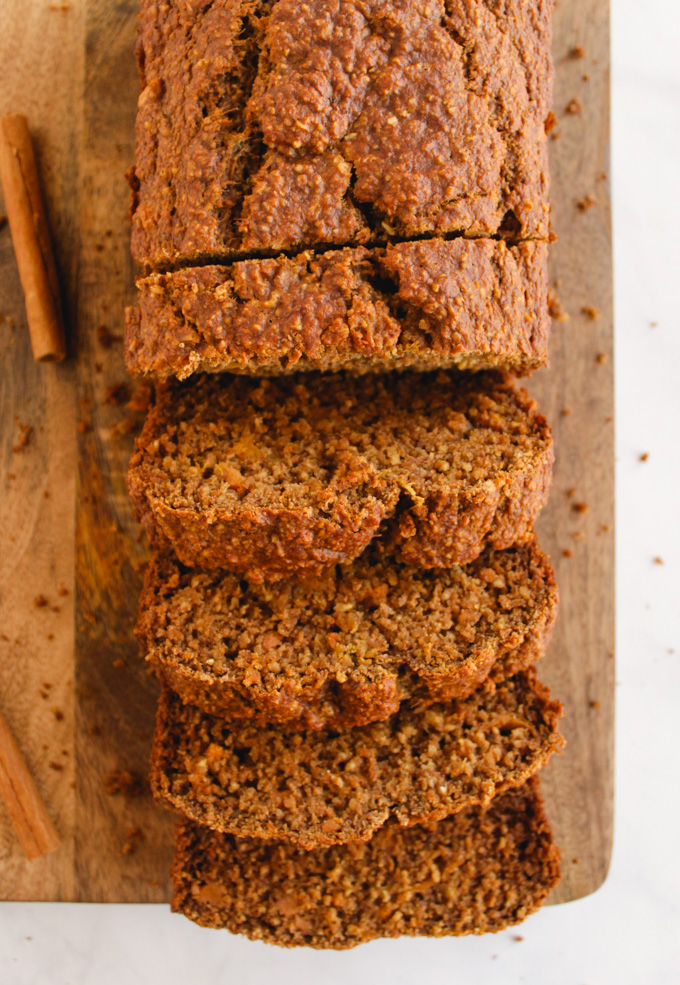 Banana Sweet Potato Bread - made gluten-free using oat flour. The perfect way to use up leftover sweet potato. Simple to make, healthy, and delicious! #bananabread #glutenfree #recipe #easyrecipe #oats | robustrecipes.com