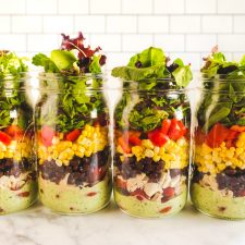 Healthy Taco Salad Recipe in a Mason Jar