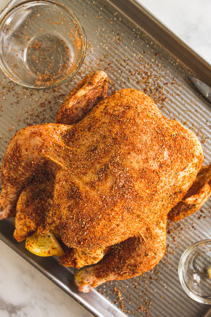Instant Pot Whole Chicken - The perfect recipe for meal prep. You can cook a whole chicken in 50 minutes. You will have juicy, delicious pre-cooked chicken in your fridge, waiting to be used in a variety of recipes all week long. #wholechicken #instantpotrecipes #chickenrecipes #mealpreprecipes #glutenfreerecipe #dairyfreerecipe #chickenrecipes #pressurecooker | robustrecipes.com