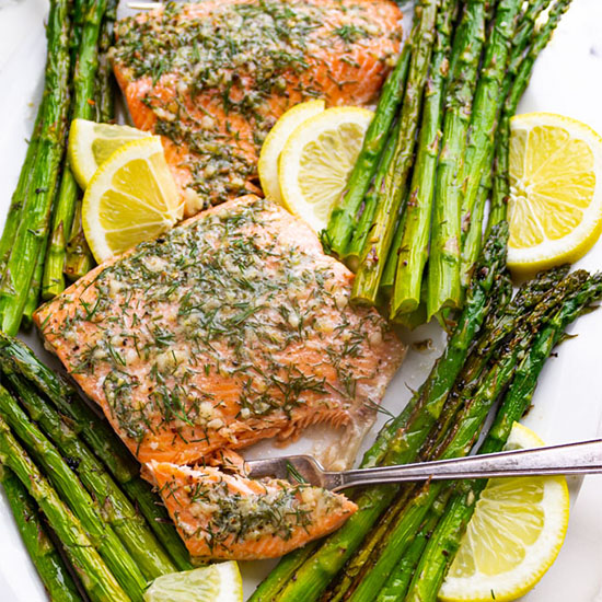 Lemon Dill Salmon with Asparagus (One Pan) [Easy] - Robust Recipes