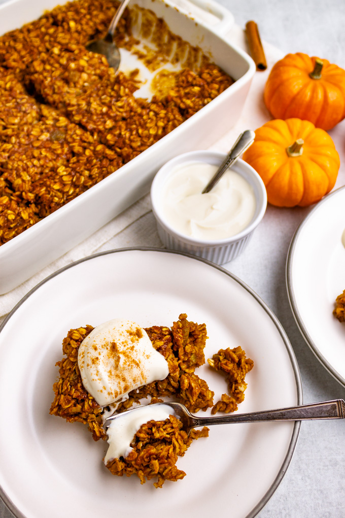 Healthy Baked Pumpkin Oatmeal [1 Bowl] Robust Recipes